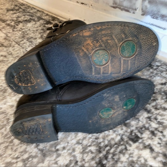 Frye engineer black boots shearling 8.5 - Picture 7 of 8